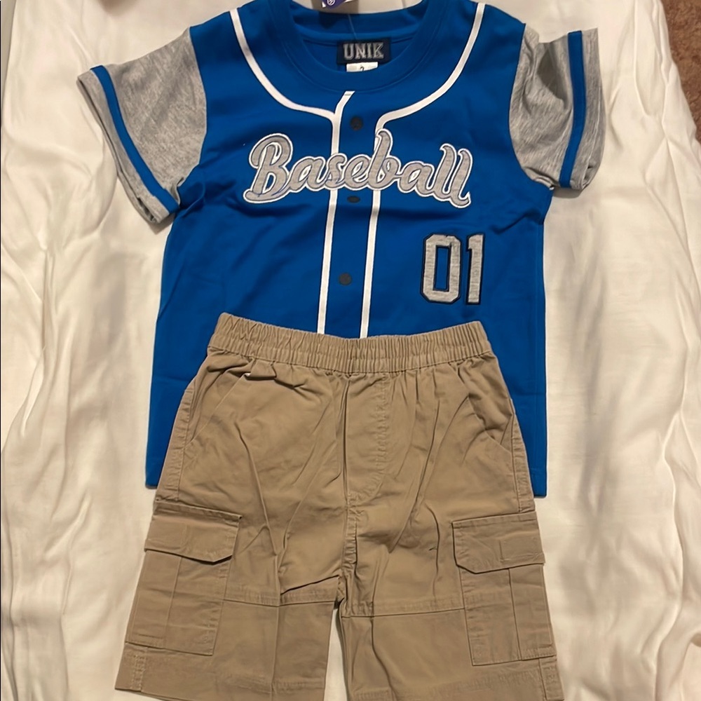 UNIK Blue Baseball Kids Shirt